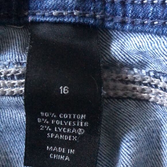 LANE BRYANT Genius Fit Capri Jeans Distressed 16 - Picture 5 of 5